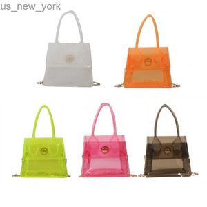 Totes Petit Carré Transparent Sac À Bandoulière Femme Casual Couleur Unie Téléphone Cosmétique Titulaire Mini Sac À Main Femmes Gelée PVC Sac À Bandoulière HKD230822