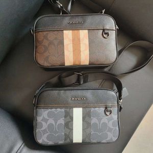 Totes Small Square Vintage Leather, Transmisión en vivo, Tendencia de celebridades de Internet, Bolso bandolera de un solo hombro versátil y de alta calidad, para hombres