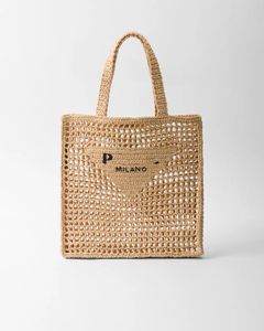 Sac de paille sacrage de créateurs totes sac fourre-tout sac de plage mode maille creux tissé pour sac de paille d'été