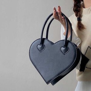 Totes Girl Trendy Sweet Love Handbag Small Crowd Design Black Diagonal Sac Femme