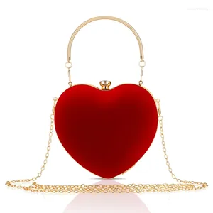Sacs de bac en forme de coeur en forme de coeur en forme d'embrayage de soirée sac de soirée haliceinbag à la main pour le promotion de fête de la Saint-Valentin durable
