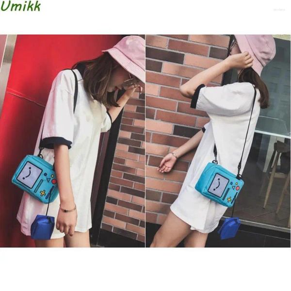 TOTES FEMMES Canvas Messager Bag Cartoon Robot Small Casual épaule Bags