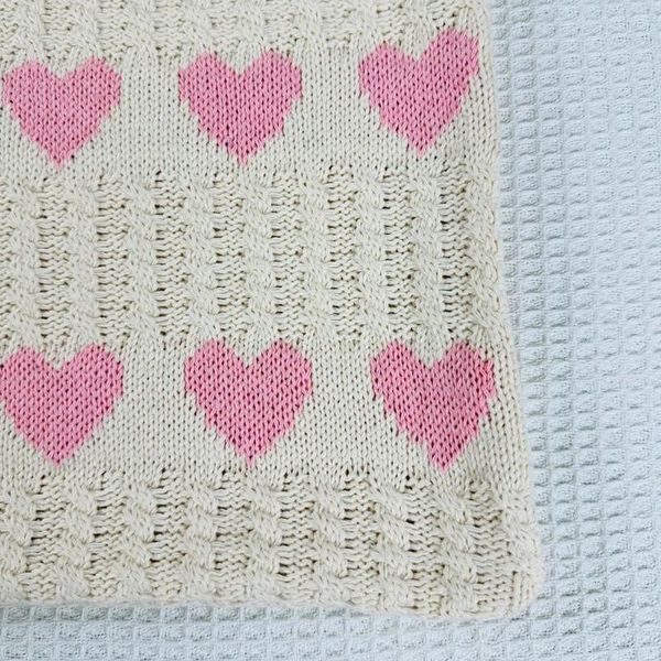 Tapés Femmes Crochet Tote Hands Hands Heart Motif Tricoting Tricoting Sac à épaule grande capacité