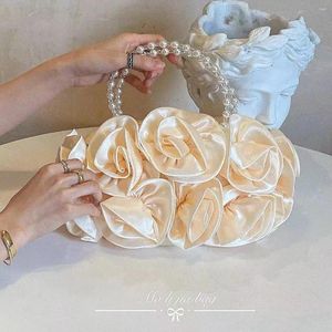 Bolsos de mano para mujer, bolso elegante con cuentas de perlas, bolso cuadrado hecho a mano, bolso de mano para fiesta de boda, bolso de hombro tipo bandolera