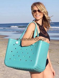 Totes femmes sacs de plage en caoutchouc sac à bandoulière sacs de voyage portables grande taille sac fourre-tout lavable imperméable à l'eau sacs à main extérieurs H24219