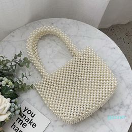 Totes femmes Vintage perles sac à main 2022 printemps à la mode rétro Chic haut poignée sac femme petite taille perles classique élégant fourre-tout g100