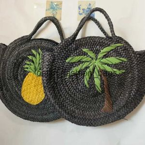Bakken dames ananas pleet kokosstro geweven tas handtas handwoven schouderh24217