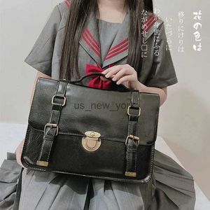 Totes Xiuya Japonais Style Preppy JK Uniforme épaule Sacs d'école Femme Pu Leather Grand sac à main Tote pour filles sac à dos 240407