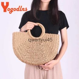 Bakken Yogodlns Nieuwe Fasion MAAN Stro andbags Vrouwen Zomer Beac Bag Raan andmade Vintage Geweven andbag Voor bolsa femmeH24217