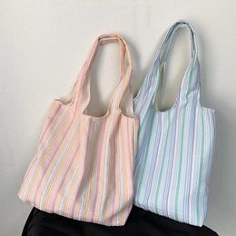 TOTES Youda Canvas Fabric Sac à bandoulière pour femmes simples colorés à rayures Modèles crossboda