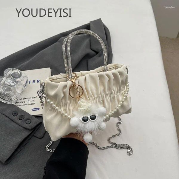 TOTES Youdeyisi Small Fragance Pleed Women's Bag: Souc-Hands Sac à main décontracté All-Match One-épaule Ins Sac