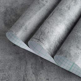 TOTIO Grijs Beton Behang Peel en Stick Zelfklevend Cement Geweven Contact Papier Vinyl Muur Film Home Decor 231220