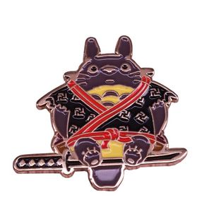 Totoro Samurai épingle mignon ghibli film anime badge Crées créatives pour enfants amis4269486