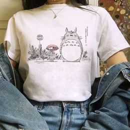 Totoro Studio Ghibli Harajuku Kawaii T-shirt Vrouwen Ullzang Miyazaki Hayao Tshirt Grappige Cartoon T-shirt Leuke Anime Top Tee vrouwelijke 220627