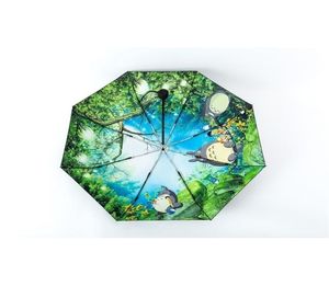 Totoro Paraplu Anime Studio Ghibli Paraplu's Regenachtige Zonnige Dame Paraplu AntiUV Cartoon Regenkleding 5 Stijlen Retail Paraplu's 2011112057836