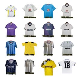 Tottenham retro voetbal jerseys 2006 07 08 09 1983 84 1986 Spurs Klinsmann Gascoigne Anderton Sheringham 1991 92 93 94 95 98 1999 1999 Lineker Ginola Ferdinand Vintage Shirt