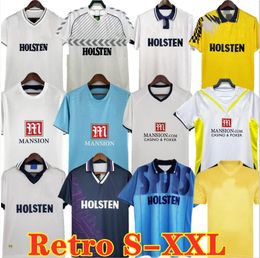 TottenhamKlinsmann Camisetas de fútbol retro Espuelas clásicas GASCOIGNE ANDERTON SHERINGHAM 82 83 84 86 90 91 92 94 95 98 99 06 07 08 09 FERDINAND LINEKER GINOLA CAMISA vintage