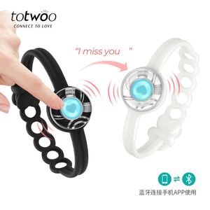Totwoo Long Distance Touch Bracelets for Couples-Candy Series, Vibration & Light up for Love Couples Bracelets Relationship Gift