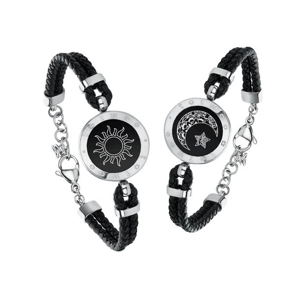 Totwoo Bracelets lumineux tactiles longue distance pour couples, cadeaux de relation longue distance, bracelet d'amour intelligent SunMoon