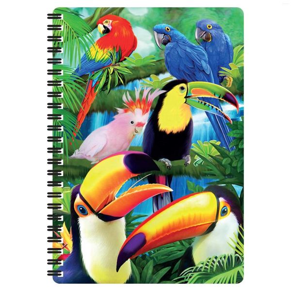 Toucan Pattern Spiral Notebook Journal 120 Pages Étudiants Note Books for Journing Notes Study School Writing Children Cadeaux