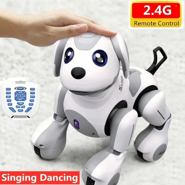 Control táctil Sensor de gestos Mascota Perro Juguete Puede sacudir la cabeza Hablar Historia Cantar Bailar Caminar RC Robot Niño Amigo Regalo Niño 240321