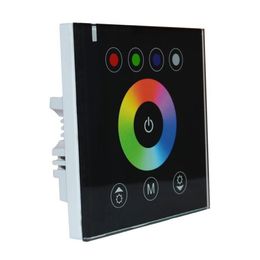 Contrôleur de LED à écran tactile gradateur contrôleur mural pour bandes LED RGBW DC12V 24V noir3727541288T