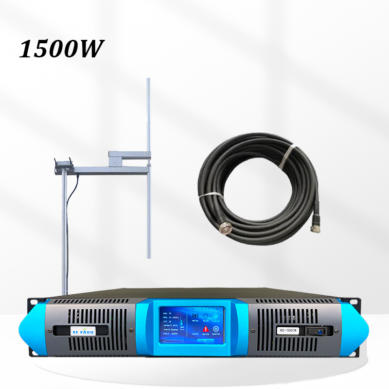 Touch screen 1.5KW 1500W FM Transmitter Kit for radio station