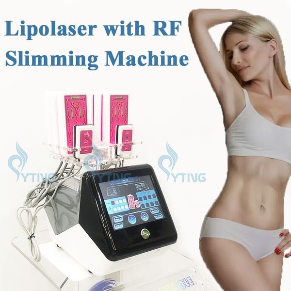 Lipo Laser RF Amincissant la machine Liposuccion Lipolaser 8 Pads Lasers LLLT Diode Élimination de la cellulite Perte de graisse Équipement d'utilisation de salon à domicile