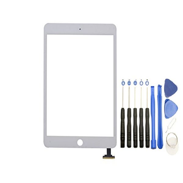 Panneau de verre à écran tactile avec numériseur pour iPad Mini 1 2 noir et blanc avec outils