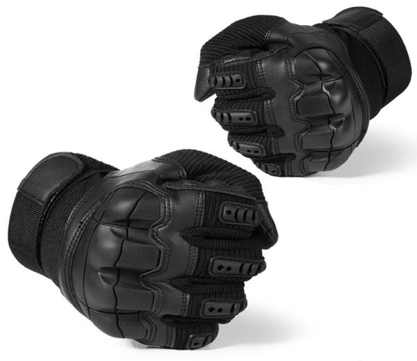 Gants de moto en cuir à écran tactile Équipement tactique de motocross Moto Moto Biker Racing Hard Knuckle Full Finger Glove Mens7923671