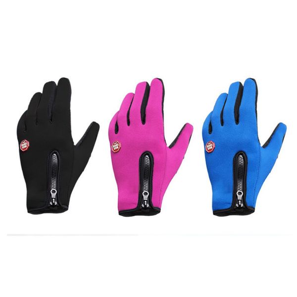 Guantes de deporte al aire libre a prueba de viento con pantalla táctil, guantes térmicos cálidos para correr de lana de invierno para hombres y mujeres, Cyclin antideslizante yy28