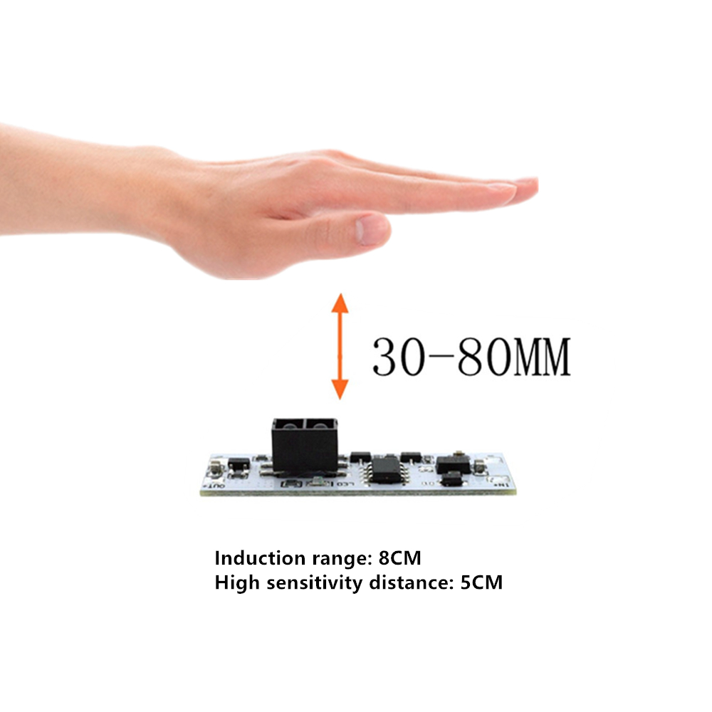 Touch Switch Capacitive Module 5V-24V 3A LED-dimningskontrolllampor Aktiva komponenter Kort avst￥nd SPEW Handsensor