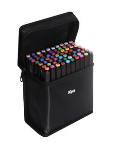 Touchfive 6080 couleurs marqueurs d'alcool stylo marqueurs de croquis pour le patinage crayons de brosse huileux ensemble de dessin fournitures d'art Manga 2012115770460