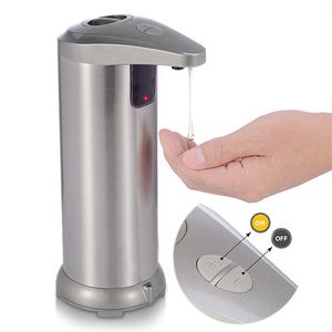 Touchless Automatische Infrarood Motion Sensor Rvs Schotel Vloeibare Auto Hand Zeepdispenser voor Badkamer Keuken Waterpr258a