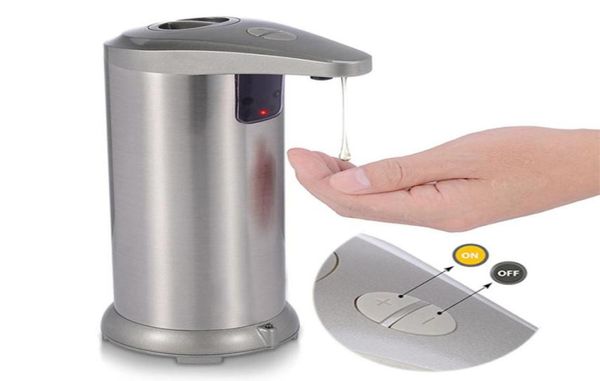 Dispensador automático de jabón de manos líquido para platos de acero inoxidable con Sensor de movimiento infrarrojo sin contacto para baño y cocina Waterpr5973515