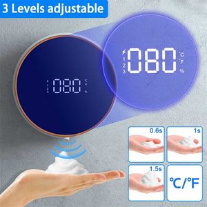 Touchless Automatic Soap Dispenser USB Liquid Foam Machine Wall-mounted Infrared Sensor Electric Hands Free Hand Sanitizer Tool 211206
