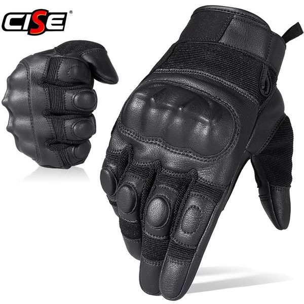 TouchSceen Cuero Motocicleta Guantes de dedo completo Negro Moto Motocross Moto Riding Racing Enduro Biker Equipo de protección Hombres CX220518