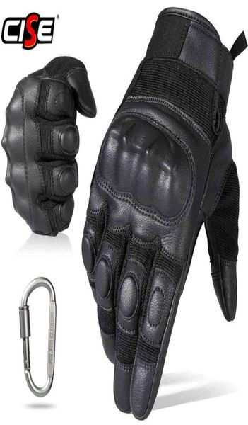 Motocicleta de cuero Touchsceen Guantes de dedo completo de la motocicleta negra Motocross Racing Racing ATV Bike BMX Bicicleta Protective Men2152825