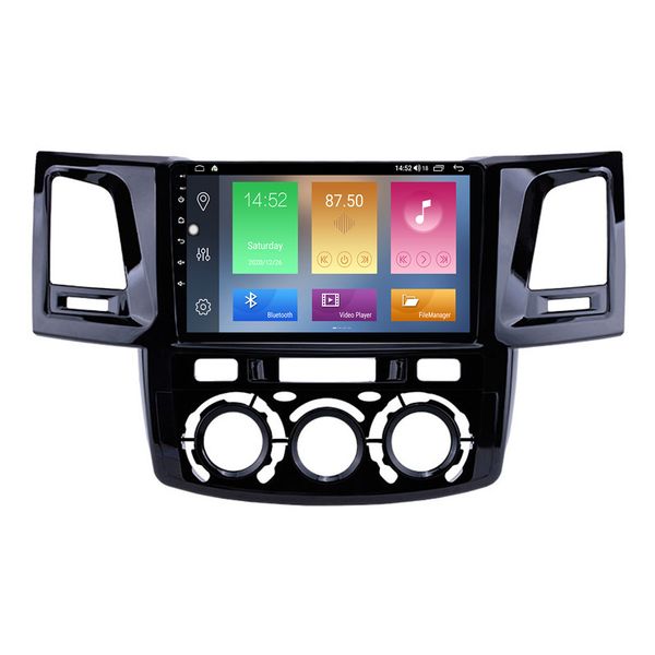 Reproductor de DVD para coche con pantalla táctil para Toyota Auto A/C Fortuner Hilux 2008-2014 con Control de volante 3G WIFI 10,1 pulgadas Android HD