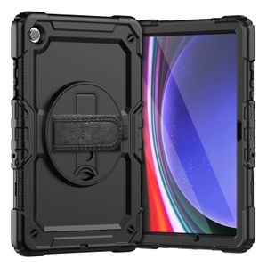 Tough Armor Dragonne Bandoulière 360 Rotative Béquille Étui de Protection pour Samsung Galaxy Tab A9+ Plus 11 Pouces Modèle SM-X210/X216/X218 Protecteur d'écran intégré