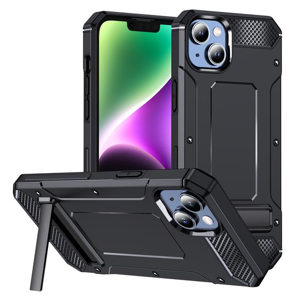 Tough Armor Hybrid Robuste Stand Heavy Duty Cases Impact PC TPU Antichoc Pour iPhone 14 13 12 11 Pro Max XR XS 8 Plus Samsung S21 FE S22 S23 Ultra A03S A13 A33 A53 A73 A04S A04