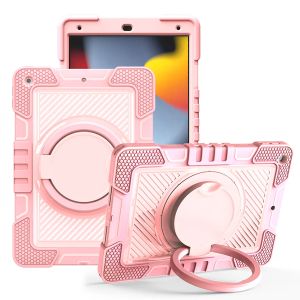 Stevige pc-siliconen standaardriem tablethoesjes voor iPad 10e generatie 10.2 10.9 inch12.9 Air Mini 6 5 Pro 11 Samsung Tab A7 S6 Lite A8 A9 Plus S9 Handriem Stand Cover