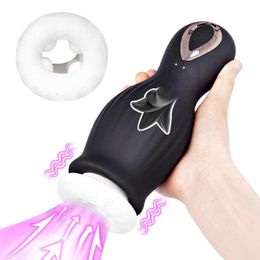 Tougue Lick Pene per uomo Stimolatore del glan Real Vagina Masturbatore automatico Macchina per tazze Forniture per adulti