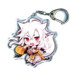 Touken ranbu online sleutelhanger vrouwen anime heren sleutelhanger hangers akitatoushirou cartoon acryl grappige schattige sleutelhouder kinderen brelok G1019