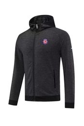 Toulouse FC Chaquetas para hombre Chaqueta deportiva de ocio Abrigo cálido de otoño Sudadera con capucha para correr al aire libre Camisa deportiva informal