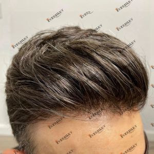 TOUPEES NATURELLE CHILLINE 0,02 mm 0,04 mm 0,06 mm Skin Thin Human Heuvil Capillary Prothèse pour hommes Toupee Toupee 90% Densité Microknots Hair System