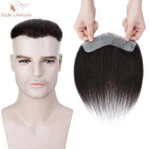 Toupees Riche choix hommes toupet pour ligne de cheveux frontale V boucle Remy système de remplacement de ligne de cheveux 100% densité Extensions de cheveux masculins naturels