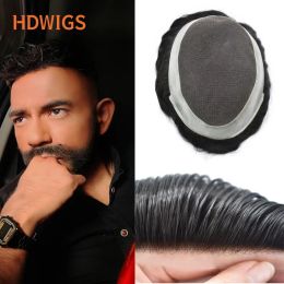 TOUPEES TOUPEES Australie Man Toupee Durable Swiss Lace Pu Base Human Human Breathable Men Prothèse capillaire Unité du système de cheveux naturel