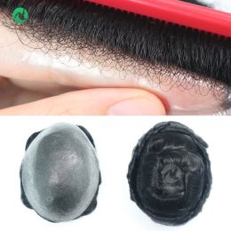 TOUPEES TUPEET TOUPEES INVISIBLE HALLINE HEIRS System Unit for Men 0.030.04 mm Super Thin Toupee Toupee Indian Human Hair Mens 'Topper