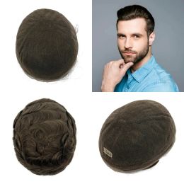 Toupees Toupees Men 100% Remy Hair Replacement System Full Lace Human Hair Toupee Swiss Lace Men Toupee
